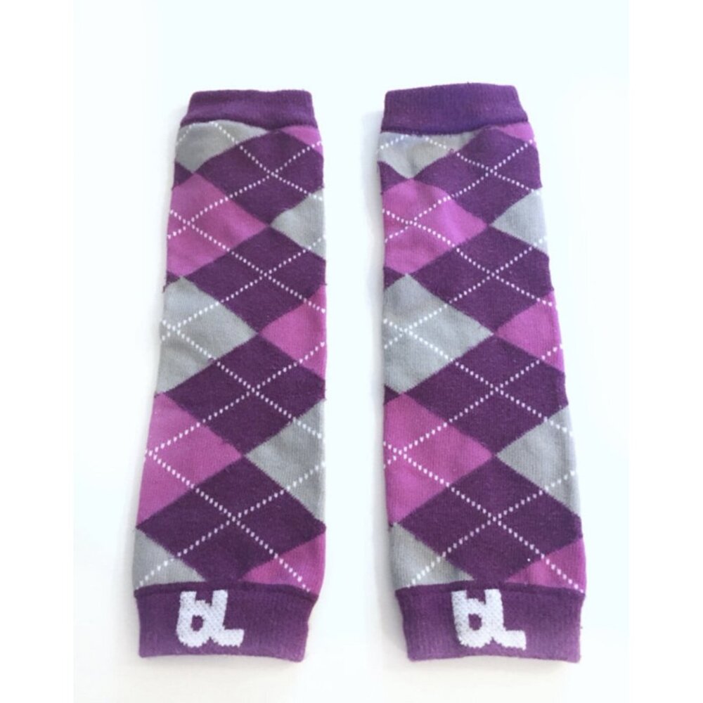 Purple Argyle Baby Legs